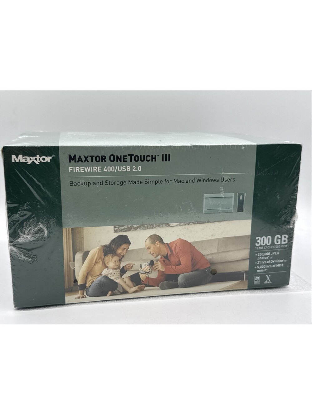 Maxtor Seagate OneTouch III - 300GB External USB 2.0/Firewire 400 Hard Drive